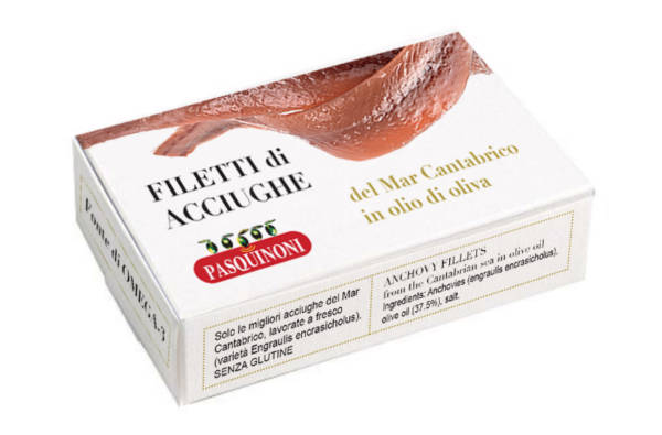 filetti di acciughe del mar cantabrico in olio di oliva