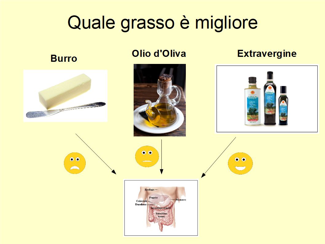 Rispetto a Burro e Olio di Oliva, l'Extravergine è il migliore alleato dell'intestino