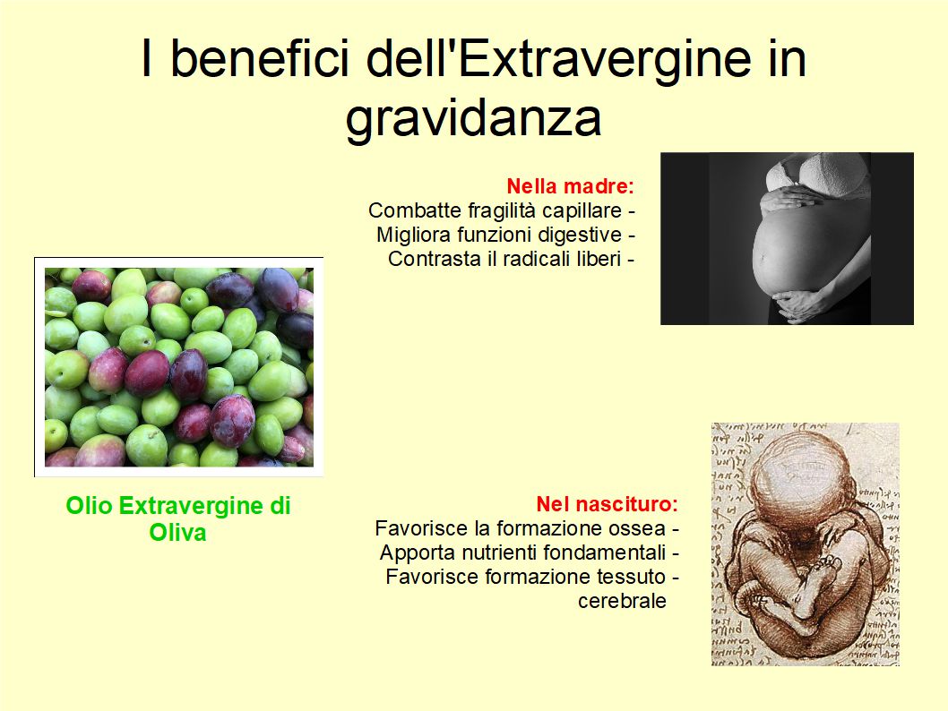 L’Extravergine è un alimento di straordinaria importanza durante la gravidanza