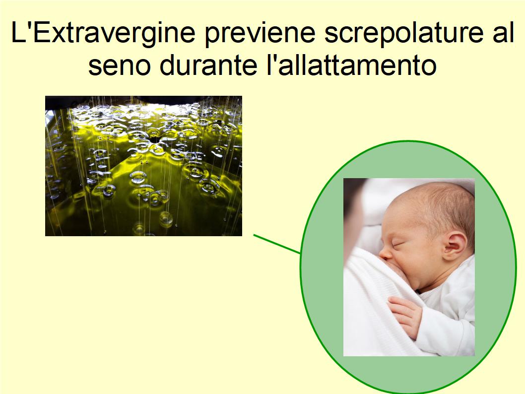 L'effetto lenitivo dell'Extravergine aiuta durante l'allattamento