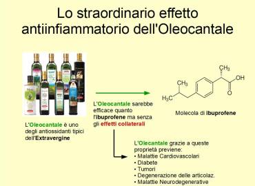 L’Oleocantale presente nell’Extravergine ha un grande potere anti infiammatorio